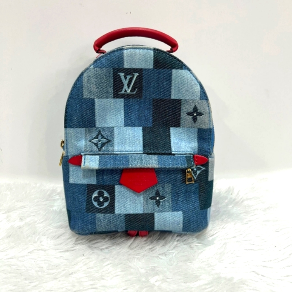 Auth LV Palm Spring Mini Denim.